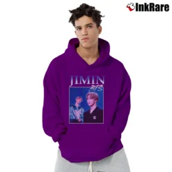 Men’s 90s Bts Jimin Park Jimin Fashion Pullover Hoodie in purple | Cozy, Durable, Modern Fit