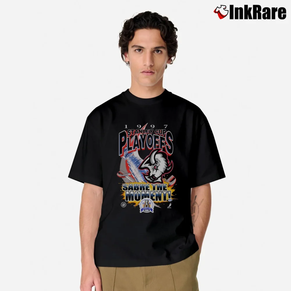 Men’s 90s Buffalo Sabres Stanley Cup playoffs Classic T-Shirt in black | Soft, Breathable Everyday Wear