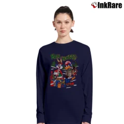 Women’s 90s Bugs Bunny Daffy Duck Christmas Looney Tunes Long-Sleeve Top in navy | Sleek, Versatile, All-Season
