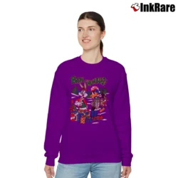 Women’s 90s Bugs Bunny Daffy Duck Christmas Looney Tunes Relaxed Sweatshirt in purple | Soft, Laid-Back Vibe
