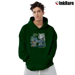 Men’s 90s Busch Gardens Tiger Native American Graphic Pullover Hoodie in forest green | Cozy, Durable, Modern Fit