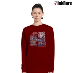 Women’s 90s Busch Gardens Tiger Native American Graphic Long-Sleeve Top in maroon | Sleek, Versatile, All-Season