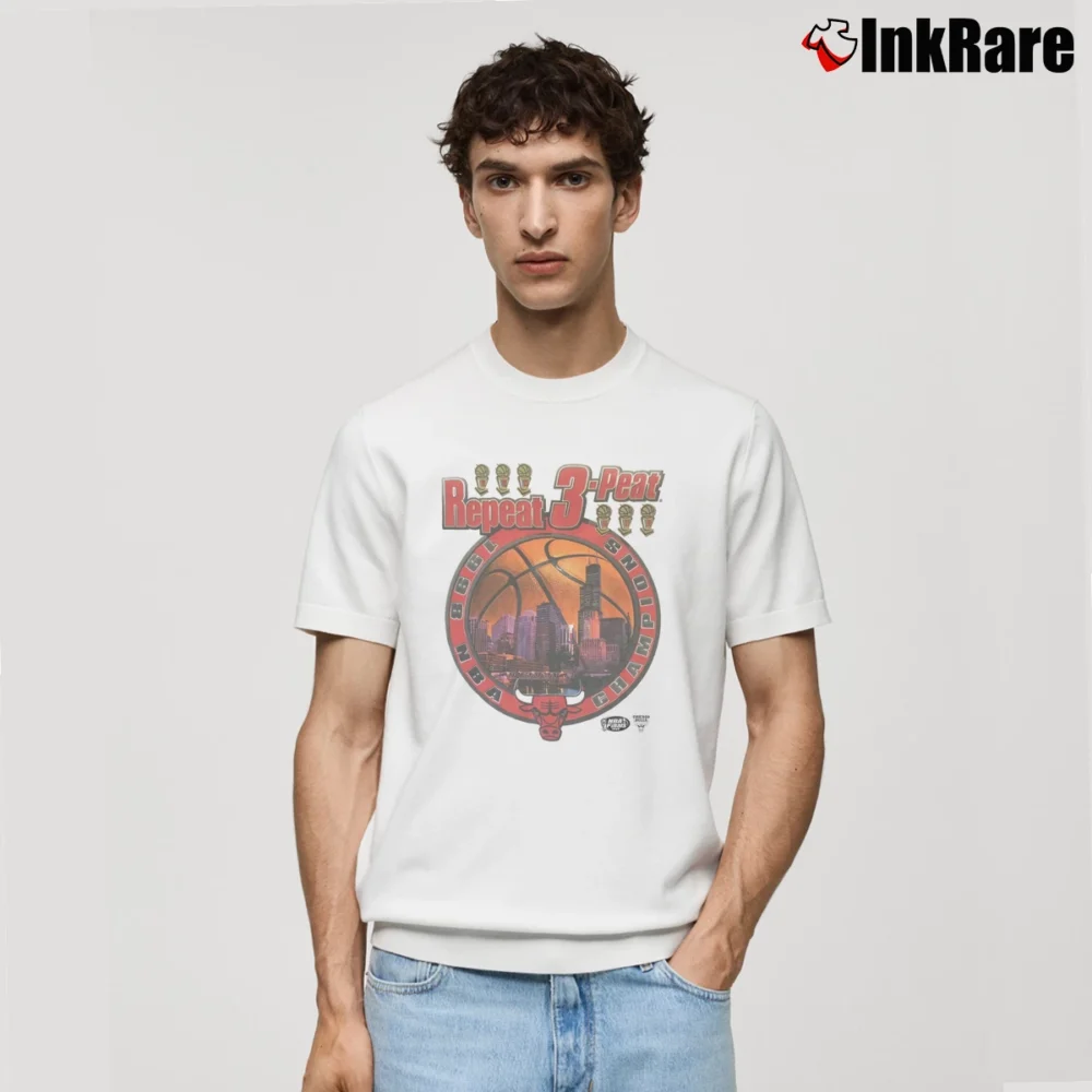 Men’s 90s Chicago Bulls 1998 NBA Finals Pippen Jordan Rodman Classic T-Shirt in white | Soft, Breathable Everyday Wear