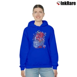 Women’s 90s Chicago Bulls Mascot Graphic Cozy Hoodie in royal blue | Warm, Structured, Stylish
