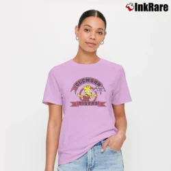 Women’s 90s Clemson Tigers Bart Simpson Football Signature T-Shirt in light pink | Soft, Flattering Fit