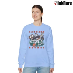 Women’s 90s Cleveland Browns NFL Looney Tunes Football Relaxed Sweatshirt in light blue | Soft, Laid-Back Vibe