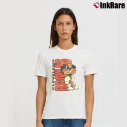 Women’s 90s Cleveland Browns T-Shirt in white | Soft, Flattering Fit