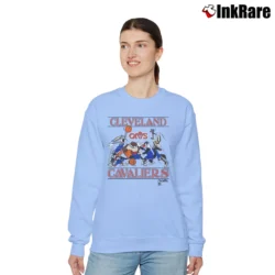 Women’s 90s Cleveland Cavaliers NBA Looney Tunes Relaxed Sweatshirt in light blue | Soft, Laid-Back Vibe