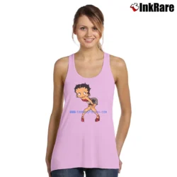 Women’s 90s Cyber Betty Boop Too Sexy For You Dot Com Tank Top in light pink | Lightweight, Movement-Friendly