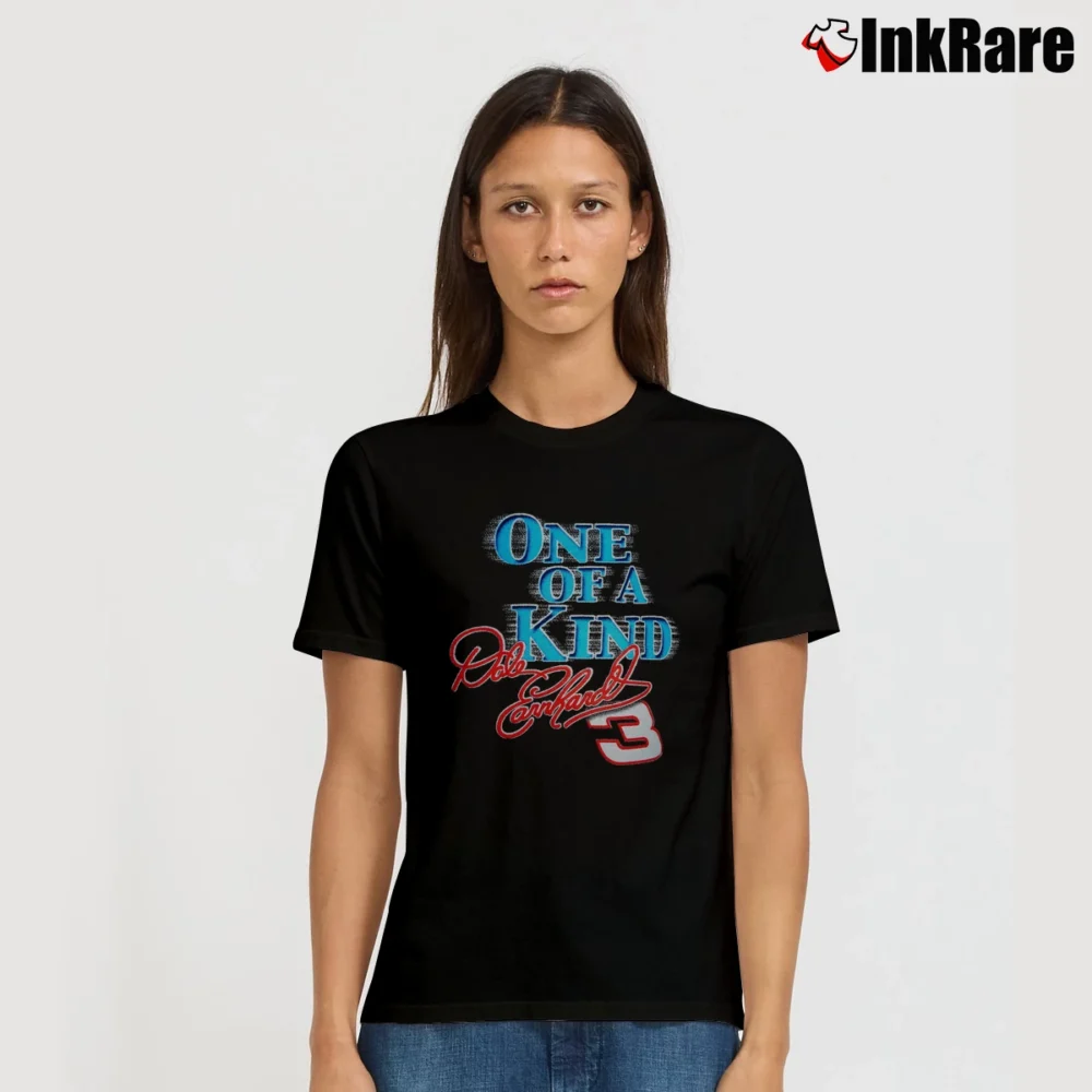 Women’s 90s Dale Earnhardt Sr 3 Car Racing Signature T-Shirt in black | Soft, Flattering Fit