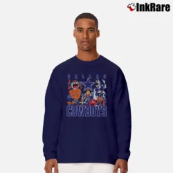 Men’s 90s Dallas Cowboys Bugs Bunny Taz Looney Tunes Long-Sleeve Shirt in navy | Sleek, Lightweight, Year-Round Wear