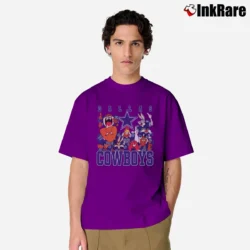Men’s 90s Dallas Cowboys Bugs Bunny Taz Looney Tunes Classic T-Shirt in purple | Soft, Breathable Everyday Wear