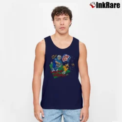 Men’s 90s Dan Marino Miami Dolphins Looney Tunes Tank Top in navy | Breathable, Active-Friendly Design