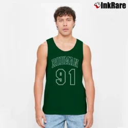 Men’s 90s Dennis Rodman Chicago Bulls Godzilla Nike Tribute Tank Top in forest green | Breathable, Active-Friendly Design