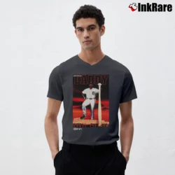 Men’s 90s Detroit Tigers Big Daddy Cecil Fielder V-Neck Tee in charcoal | Sharp, Breathable, Everyday Staple