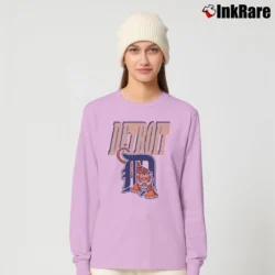 Women’s 90s Detroit Tigers Retro MLB Graphic Long-Sleeve Top in light pink | Sleek, Versatile, All-Season