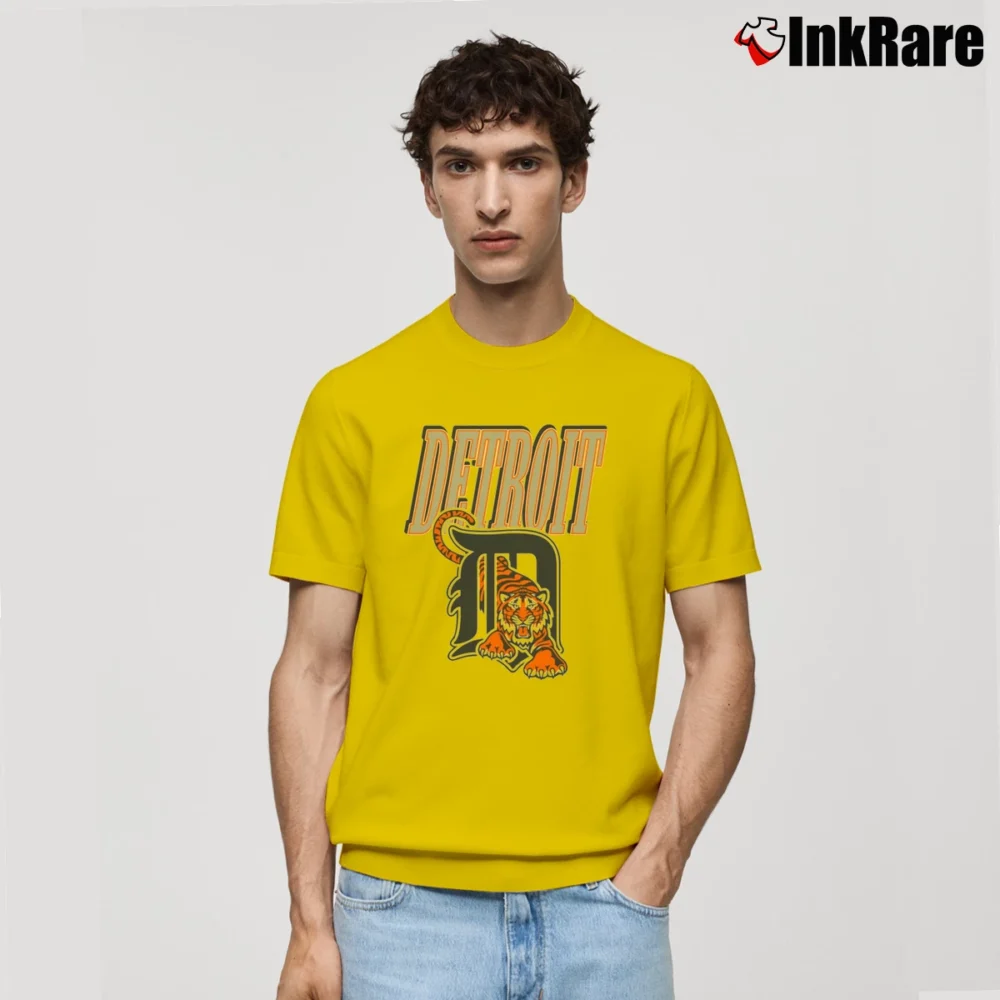 Men’s 90s Detroit Tigers Retro MLB Graphic Classic T-Shirt in yellow | Soft, Breathable Everyday Wear