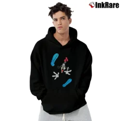 Men’s 90s Disney Goofy Mickey Mouse Promo Pullover Hoodie in black | Cozy, Durable, Modern Fit