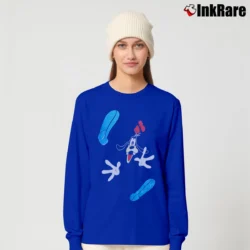 Women’s 90s Disney Goofy Mickey Mouse Promo Long-Sleeve Top in royal blue | Sleek, Versatile, All-Season