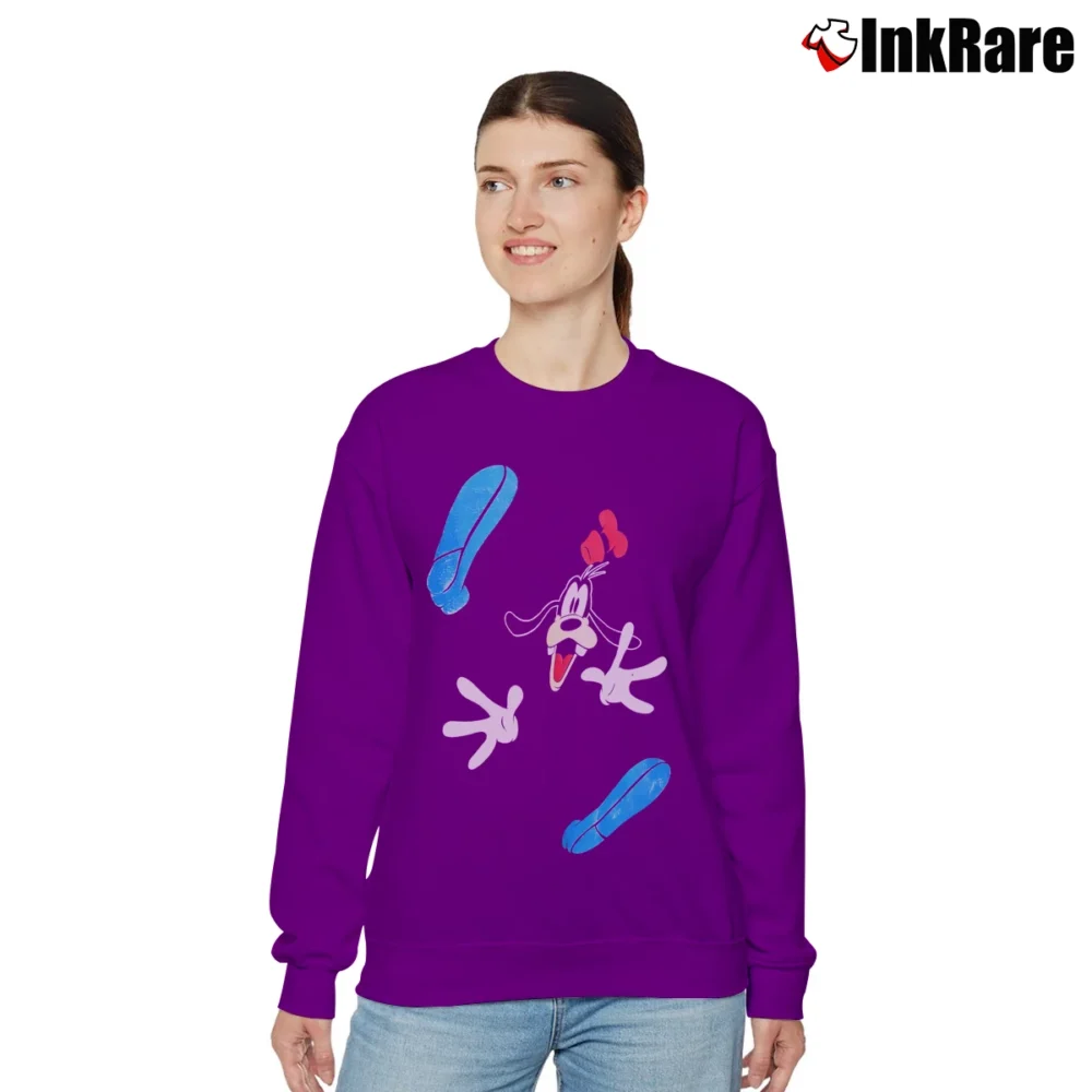 Women’s 90s Disney Goofy Mickey Mouse Promo Relaxed Sweatshirt in purple | Soft, Laid-Back Vibe
