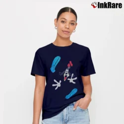 Women’s 90s Disney Goofy Mickey Mouse Promo Signature T-Shirt in navy | Soft, Flattering Fit