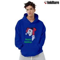 Men’s 90s Disney Mickey Mouse Santa Christmas Pullover Hoodie in royal blue | Cozy, Durable, Modern Fit