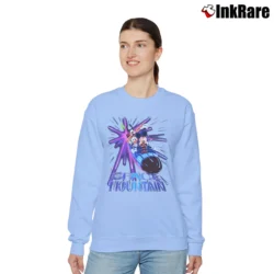 Women’s 90s Disney Space Mountain Mickey Mouse Promo Relaxed Sweatshirt in light blue | Soft, Laid-Back Vibe