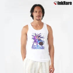 Men’s 90s Disney Space Mountain Mickey Mouse Promo Tank Top in white | Breathable, Active-Friendly Design