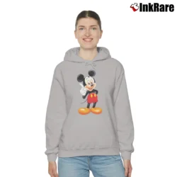 Women’s 90s Disney World Theme Park Mickey Mouse Cartoon Cozy Hoodie in sport grey | Warm, Structured, Stylish
