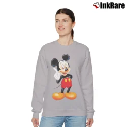 Women’s 90s Disney World Theme Park Mickey Mouse Cartoon Relaxed Sweatshirt in sport grey | Soft, Laid-Back Vibe