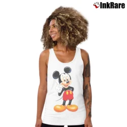 Women’s 90s Disney World Theme Park Mickey Mouse Cartoon Tank Top in white | Lightweight, Movement-Friendly