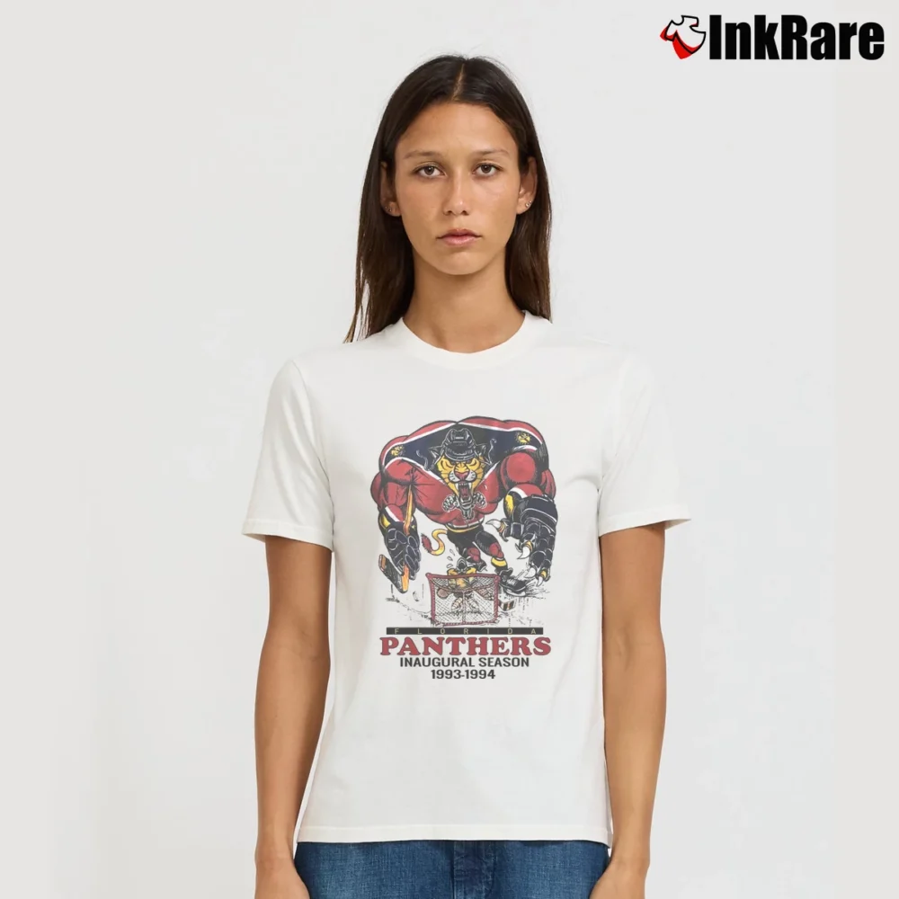 Women’s 90s Florida Panthers Inaugural Season Signature T-Shirt in white | Soft, Flattering Fit