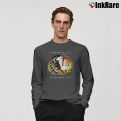 Men’s 90s FSU Osceola Mascot Florida State Seminoles College Long-Sleeve Shirt in charcoal | Sleek, Lightweight, Year-Round Wear