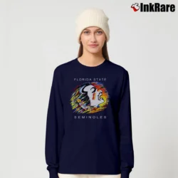 Women’s 90s FSU Osceola Mascot Florida State Seminoles College Long-Sleeve Top in navy | Sleek, Versatile, All-Season