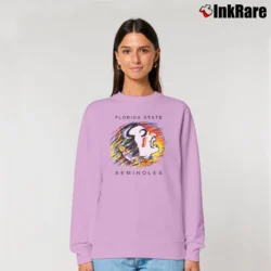 Women’s 90s FSU Osceola Mascot Florida State Seminoles College Relaxed Sweatshirt in light pink | Soft, Laid-Back Vibe