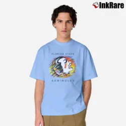 Men’s 90s FSU Osceola Mascot Florida State Seminoles College Classic T-Shirt in light blue | Soft, Breathable Everyday Wear
