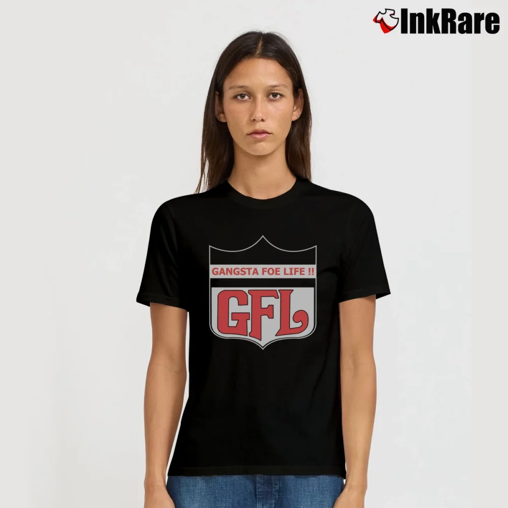 Women’s 90s Gangsta Foe Life Black Throwback Signature T-Shirt in black | Soft, Flattering Fit