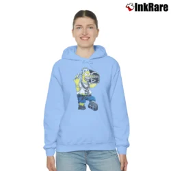 Women’s 90s Gangster Pirate Homer Simpson Bootleg Simpsons Cozy Hoodie in light blue | Warm, Structured, Stylish