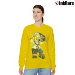 Women’s 90s Gangster Pirate Homer Simpson Bootleg Simpsons Relaxed Sweatshirt in yellow | Soft, Laid-Back Vibe
