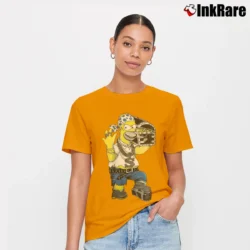 Women’s 90s Gangster Pirate Homer Simpson Bootleg Simpsons Signature T-Shirt in orange | Soft, Flattering Fit