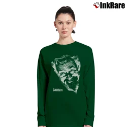 Women’s 90s Ghoulardi WJW TV Graphic Long-Sleeve Top in forest green | Sleek, Versatile, All-Season