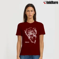 Women’s 90s Ghoulardi WJW TV Graphic Signature T-Shirt in maroon | Soft, Flattering Fit