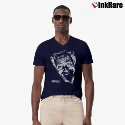 Men’s 90s Ghoulardi WJW TV Graphic V-Neck Tee in navy | Sharp, Breathable, Everyday Staple