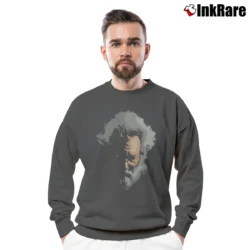 Men’s 90s Grateful Dead Jerry Garcia Vintage Music Band Crewneck Sweatshirt in charcoal | Cozy Fabric, Clean Style