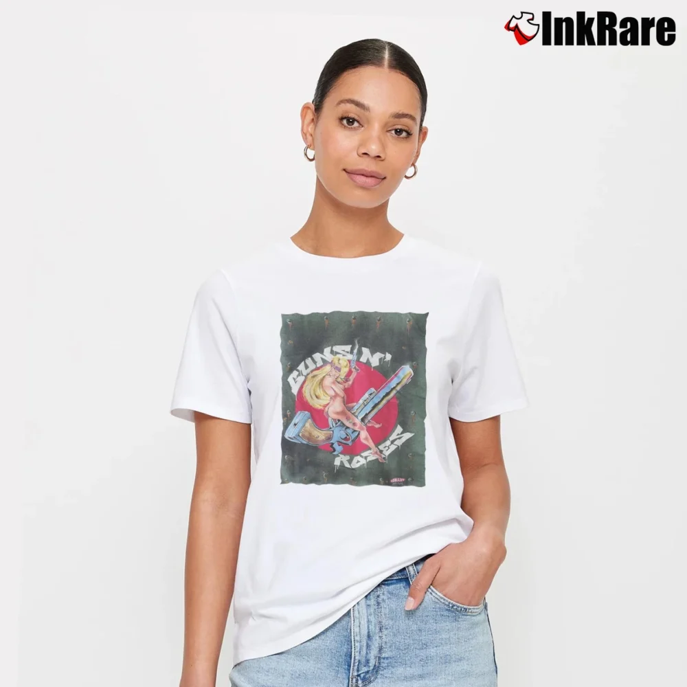 Women’s 90s Guns N' Roses Use Your Illusion Tour Signature T-Shirt in white | Soft, Flattering Fit