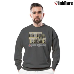 Men’s 90s Hamilton Tiger Cats CFL Football Crewneck Sweatshirt in charcoal | Cozy Fabric, Clean Style