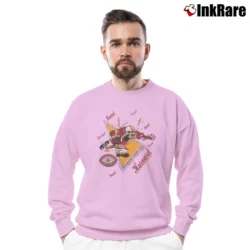 Men’s 90s Harvard Crimson Looney Tunes Taz Crewneck Sweatshirt in light pink | Cozy Fabric, Clean Style