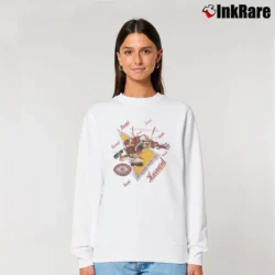 Women’s 90s Harvard Crimson Looney Tunes Taz Relaxed Sweatshirt in white | Soft, Laid-Back Vibe