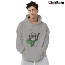 Men’s 90s Hawaii B Kliban Cartoon Hula Cat Pullover Hoodie in sport grey | Cozy, Durable, Modern Fit