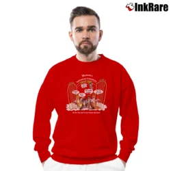 Men’s 90s Heaven's Welcoming Committee Cat Lover Classic Crewneck Sweatshirt in red | Cozy Fabric, Clean Style